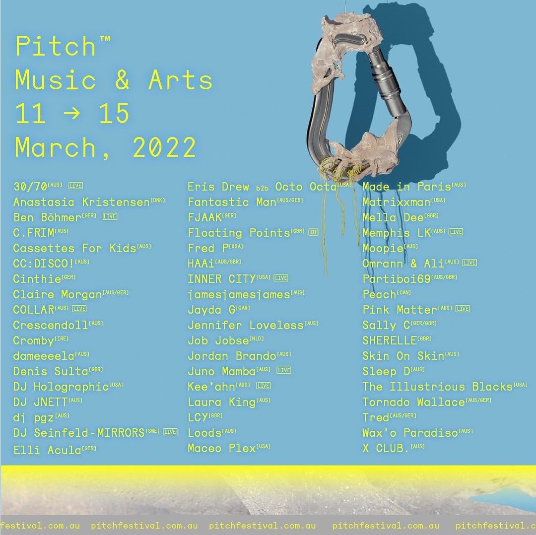 .<a href="/PitchMusicFest/">Pitch Music Festival</a> coming through with a heaving 2022 line-up, incl. <a href="/floatingpoints/">floating points</a>, Jayda G, <a href="/DJ_Seinfeld/">DJ Seinfeld</a>, Skin on Skin, <a href="/haaidj/">HAAi</a>, <a href="/partiboi69/">Partiboi69</a>, <a href="/benbohmermusic/">Ben Böhmer</a>, CC:DISCO!, <a href="/madeinparis_/">🀄️</a> + tonnes more. 🔊🔊