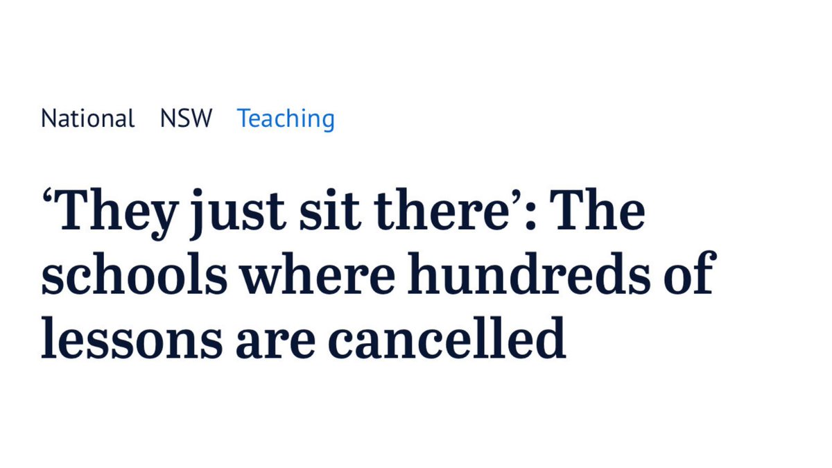 The government is concerned about kids missing out for one day. We are concerned about the ones missing out every day due to a lack of teachers. #MoreThanThanks 

smh.com.au/national/nsw/t…