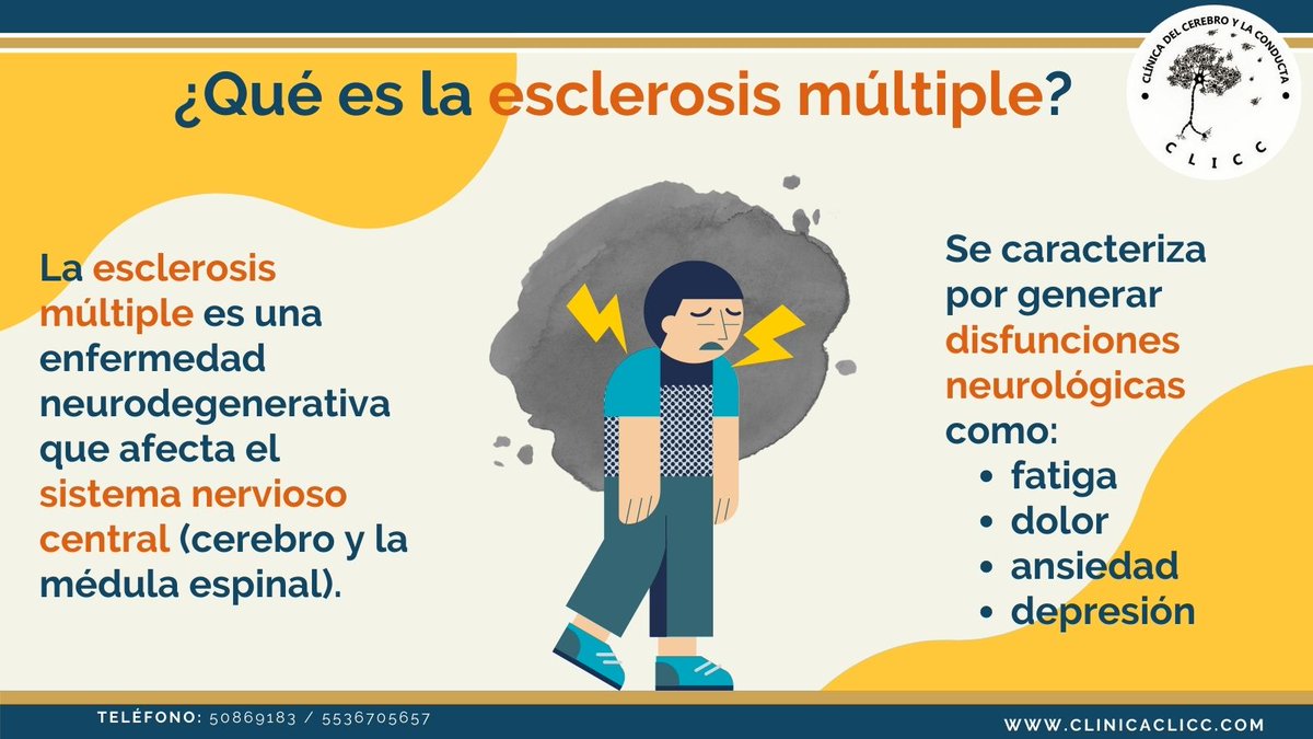 clicc_clinica's tweet photo. ¿Sabes qué es la esclerosis múltiple? 🤔🧐🤓🧠
👉 ¡Aquí te lo explicamos!
#GeneramosExperienciasQueCambianRealidades #procesoscognitivos #psicologia #saludmental #deteriorocognitivo
Tel.50869183 y 5536705657
¡Haz una cita! https://t.co/yqQjiHd6HX https://t.co/wRRjW8WzHn