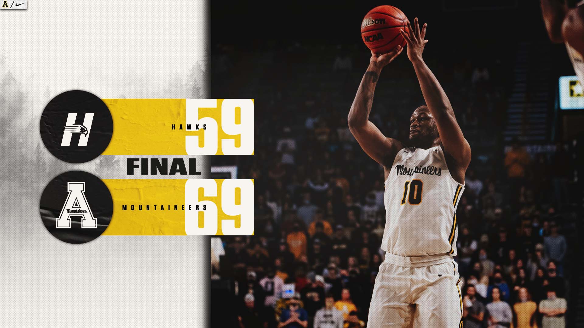 App State Basketball on Twitter: "MOUNTAINEERS WIN!! Michael Eads Jr. scores  a career-high 20 points as App State defeats Hartford 69-59! #TakeTheStairs  | #PackHolmes https://t.co/kWJZTaK8yB" / Twitter