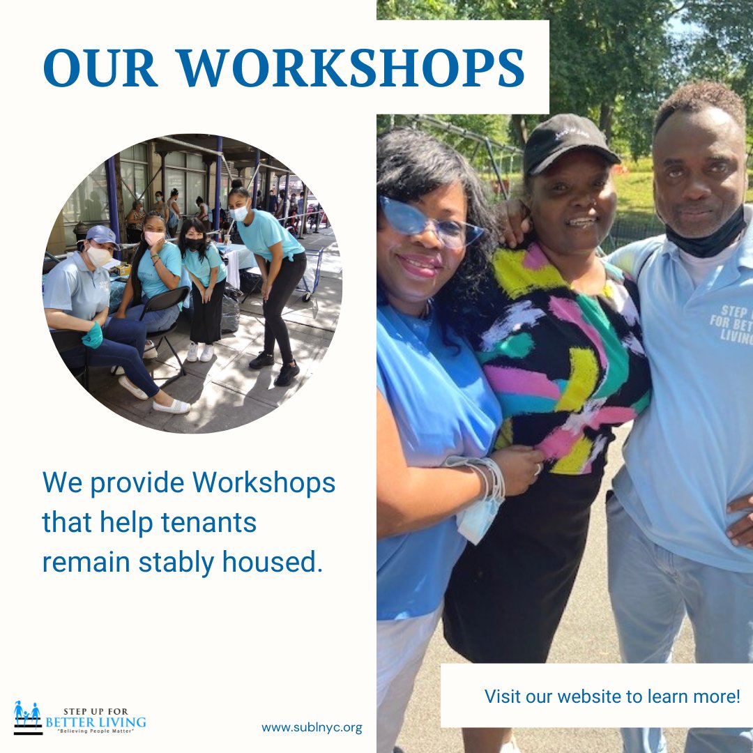 sublnyc's tweet photo. Our aim is to work with those who need assistance or access to community resources that promote self-sufficiency, security, wellness, and progress. 

We provide a variety of workshops - visit our website to learn more or to donate to support our mission! https://t.co/tPMo7Z6eKf