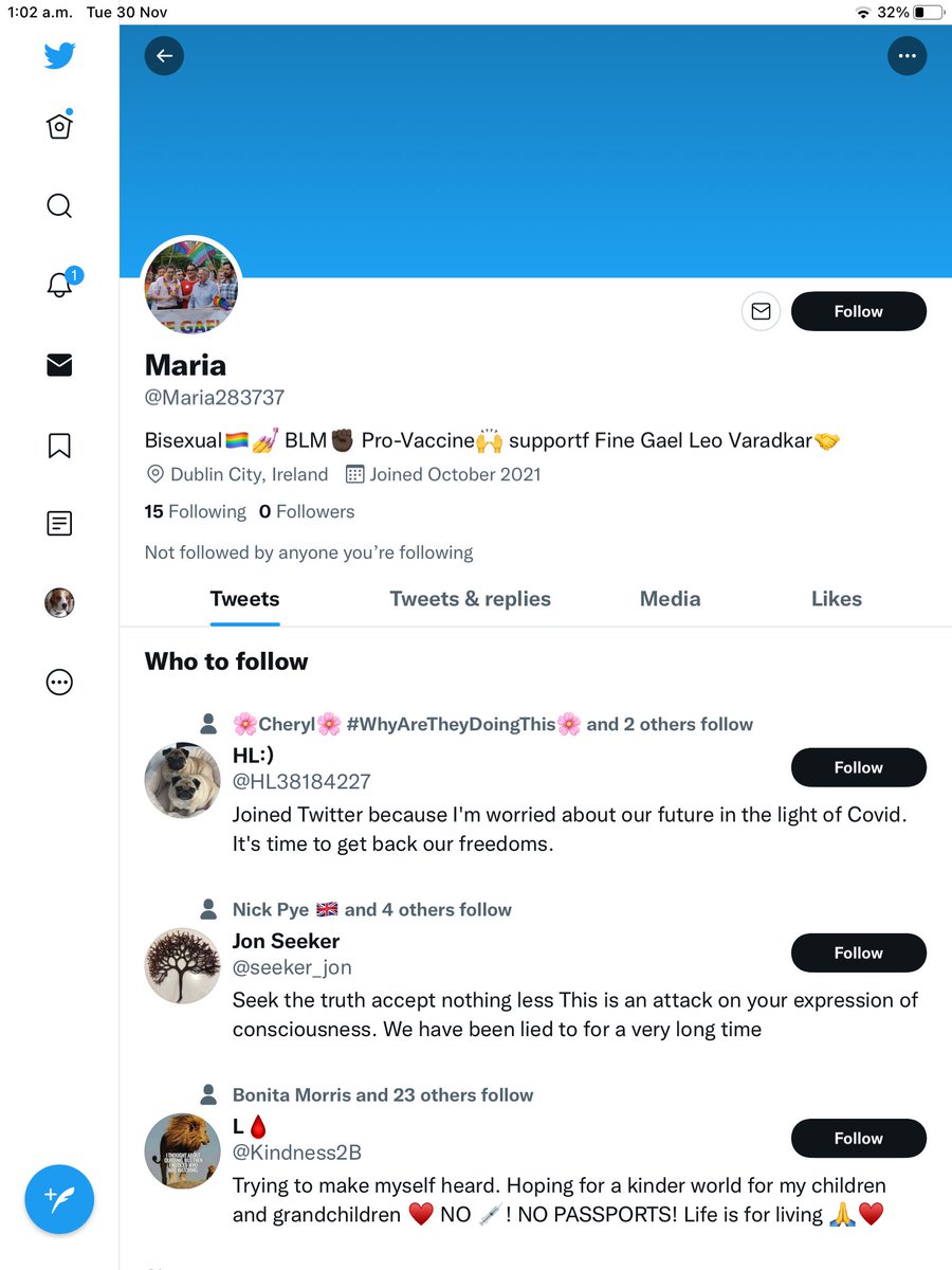 Nic21121970's tweet photo. Spot the Bot ๐ค๐ #zerofollowers https://t.co/oSAgwRyXTK
