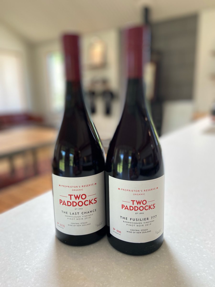 TwoPaddocks's tweet photo. TOP100! Very pleased 2 of our Pinots made the ultra prestigious #JamesSucklingTop100 wines ofNZ 2021 - The Fusilier 777 at 97 points and The Last Chance at 96. Congrats to @RipponJo and #AtaRangi - their lovely pinots just ahead at 98. Top wine at 100 was #Kumeu M’s Chard https://t.co/ntpHbTzGvE