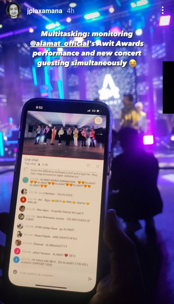 PPopTita's tweet photo. "A new concert guesting." Rekdi spill naman dyan. @jplaxamana anong ganap? Kelan? Master of patis ever. Pakilapag po Dec calendar para ma save the date ang pagtulog. Waah.

@Official_ALAMAT 
#ALAMATAwitAwards 
#ALAMAT https://t.co/nRLQdVcyMV