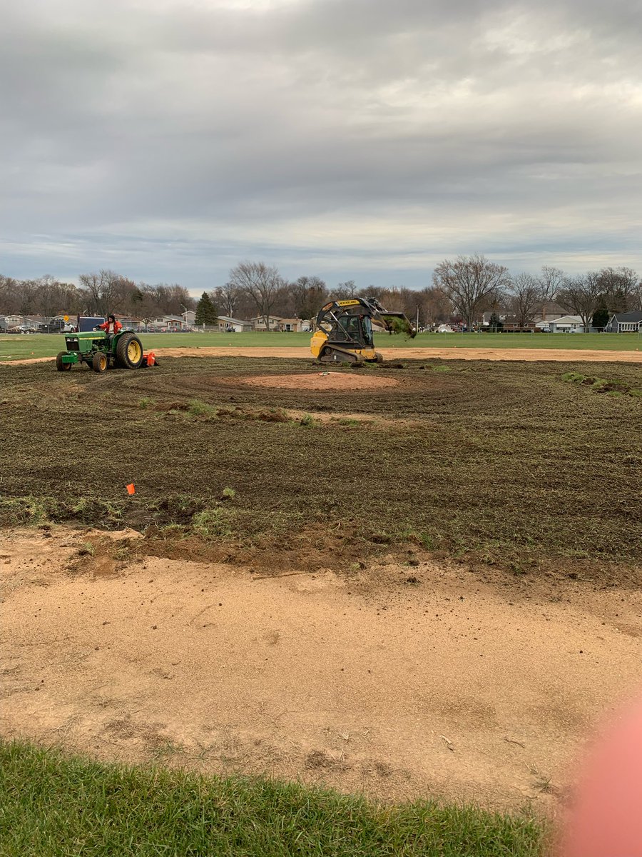PHSVBaseball's tweet photo. Larry Pohlman Field getting a makeover! New sod, mound, &amp; infield dirt will be installed this week to improve overall playing surface. #LGK https://t.co/zMFOyDvGLn