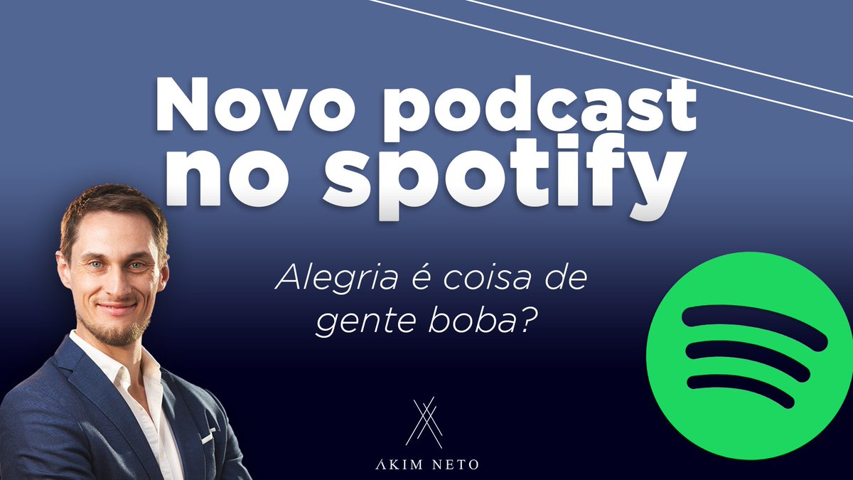 E hoje estarei falando com vocês sobre, alegria é coisa de gente boba? Como forma de tentar responder essas perguntas eu vou fazer outras três.. é coisa de poliana? porque sentimos alegria? alegria demais é ruim? Quando é alegria demais ou de menos?
open.spotify.com/episode/555D6Q…