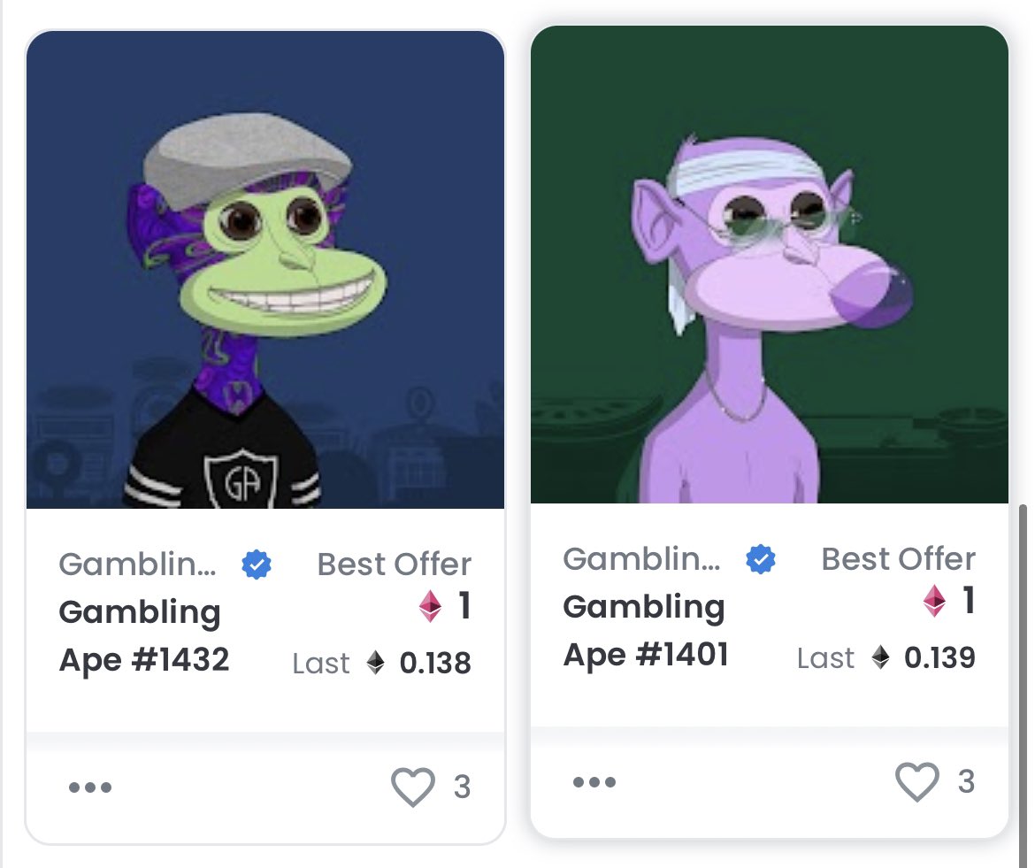 ZackNFT's tweet photo. Seeing these offers makes me so damn happy. This project is finally getting the recognition it deserves. But there’s a lot more where that came from once the casinos open 🔥 @gamblingapes #wenLambo https://t.co/tUDBu7vaDm