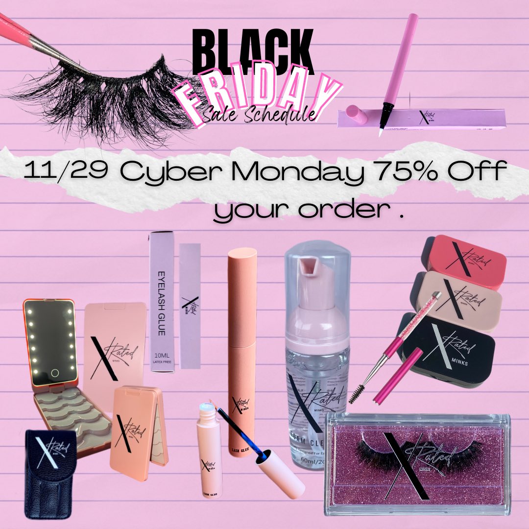 XRatedMinks's tweet photo. Y’all still have time to catch the Cyber Monday deal! https://t.co/5yx6h3sVrK https://t.co/UxLVPoWDCQ
