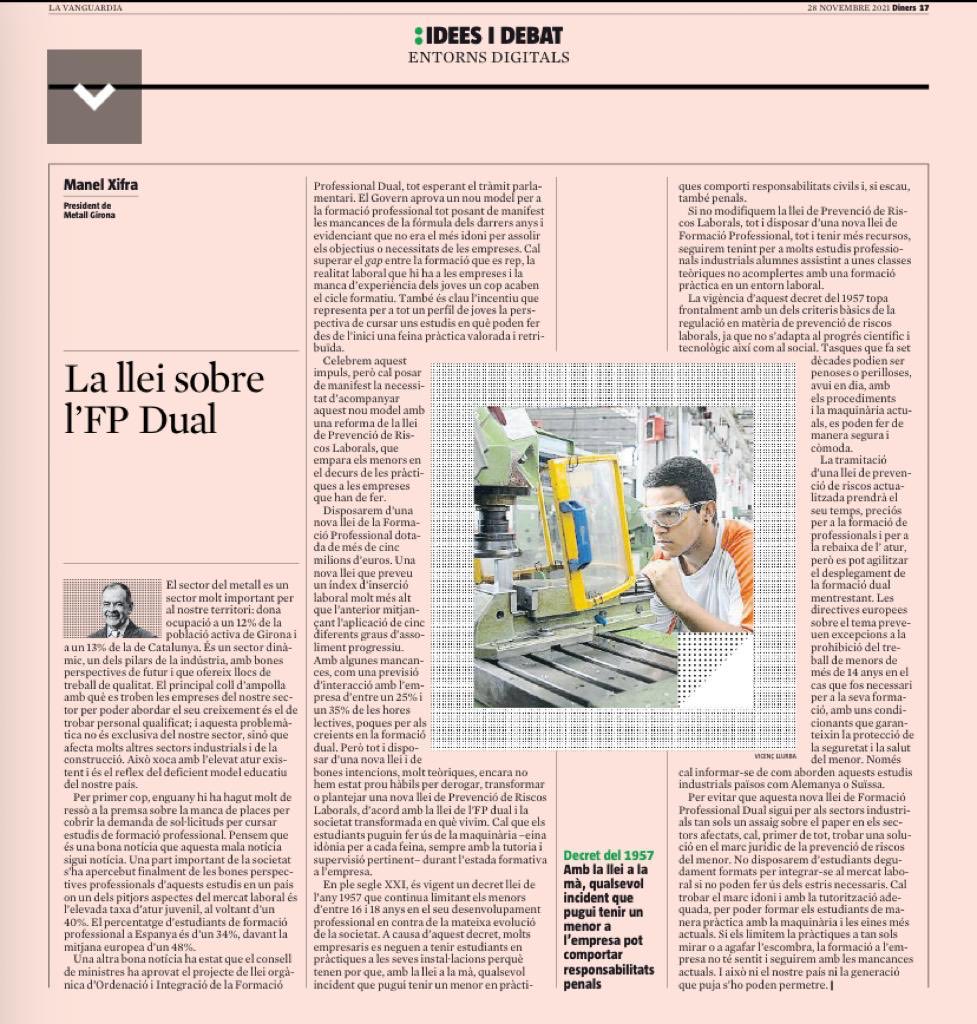 mxifra's tweet photo. FP Dual a l’industria, avui una quimera. https://t.co/0xtCKcemdK