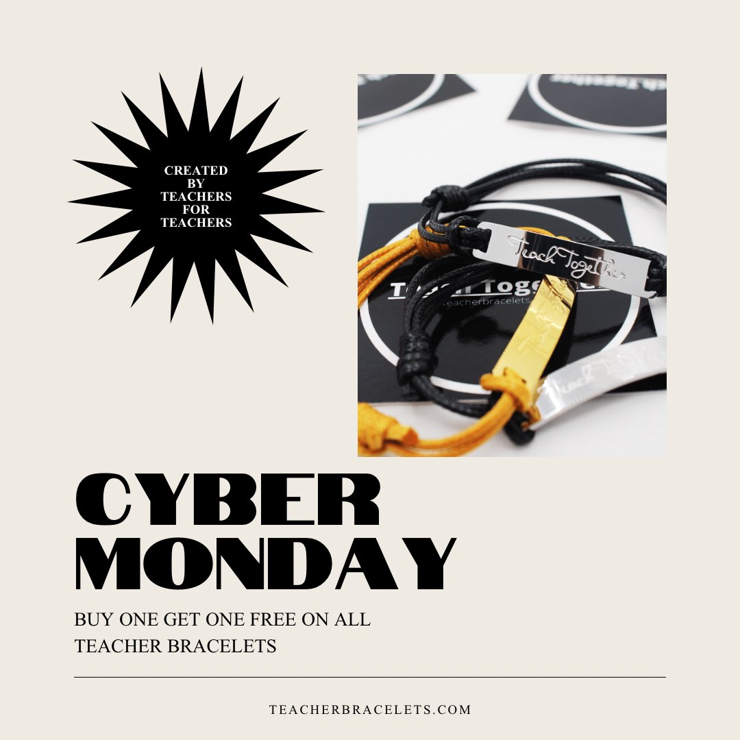 Get a Free Teacher Bracelet! #CyberMonday teacherbracelets.com