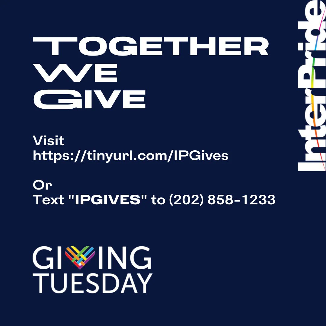 InterPride's tweet photo. #GivingTuesday happens on November 30th. 100% of your donation will go to supporting the work InterPride does. More: https://t.co/kdDVFzm1ei See the impact InterPride had on our member organization, Gandhinagar Pride, India! https://t.co/rU0x6A7tAg 
#InterPride #YouAreIncluded https://t.co/zurQLMJcIu