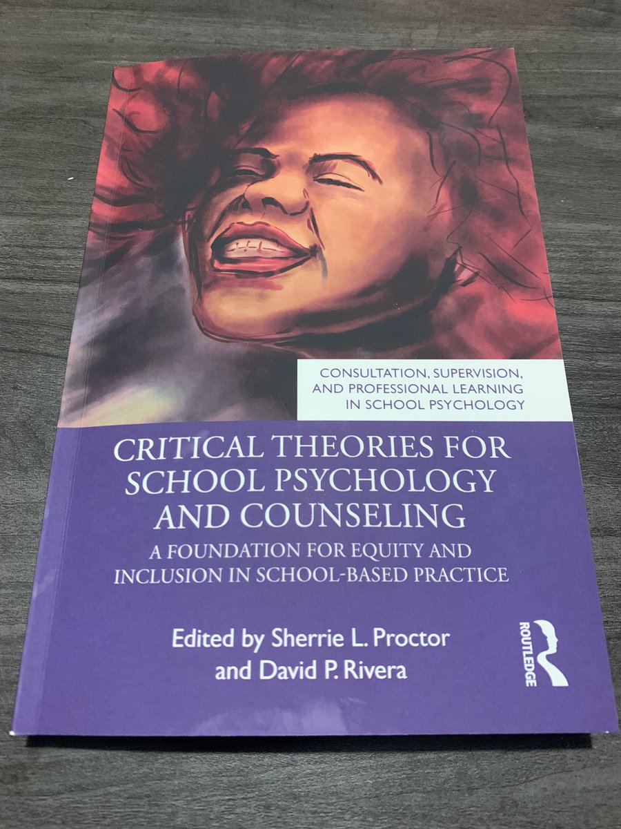 Much respect to <a href="/JustSchoolPsych/">JustSchoolPsychs</a> and David Rivera for their timely and necessary book by <a href="/Routledgepsych/">Routledge Psychology</a> that will continue to shift the paradigm of school-based mental health professionals. Pick up your copies today.