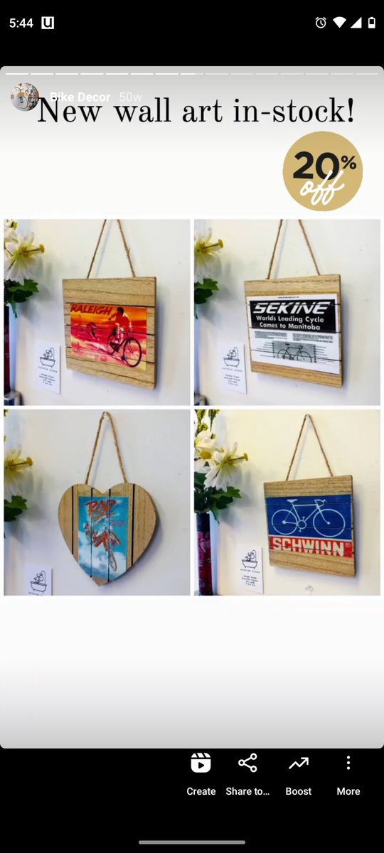 bathtubbikes's tweet photo. Great gift idea! Upcycled bicycle decor $10 each 🚲 #YYC #yycbike https://t.co/kt4HunhA38