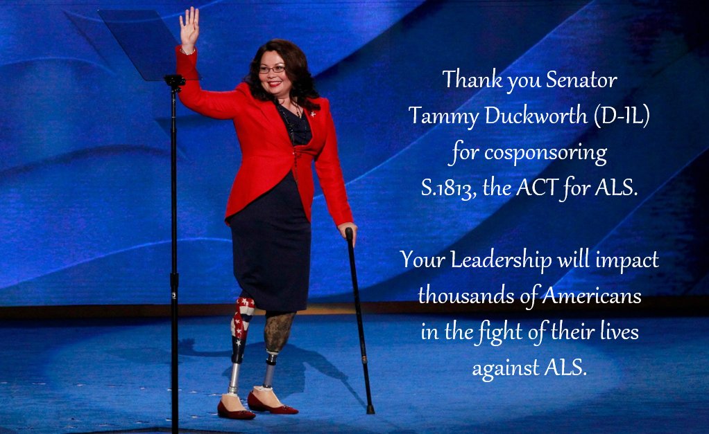 aVoice4ALS's tweet image. Thanks to @SenDuckworth for sponsoring #S1813.
#Veterans are grateful for your leadership to give them access to #healthcare stuck in clinical trials. 

49 Senators &amp;amp; 330 House members on #ACTforALS.  

@MilitaryTimes @TaskandPurpose @starsandstripes @chicagotribune @bsw5020