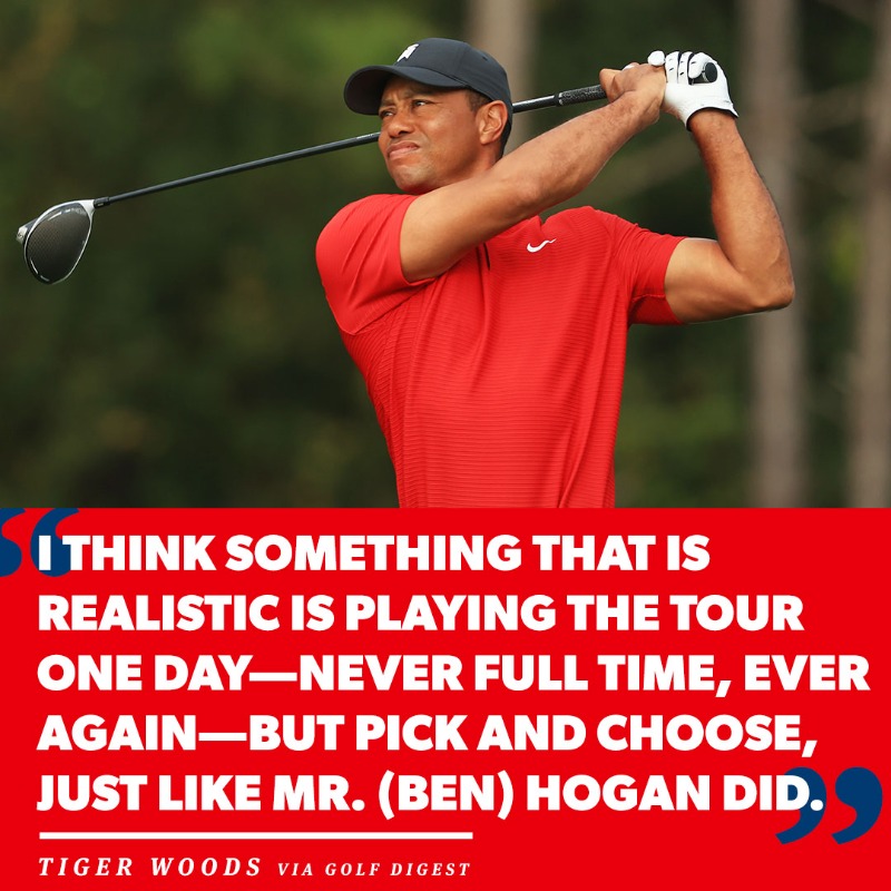 PGATour's tweet photo. Tiger Woods is eyeing a return to the TOUR.