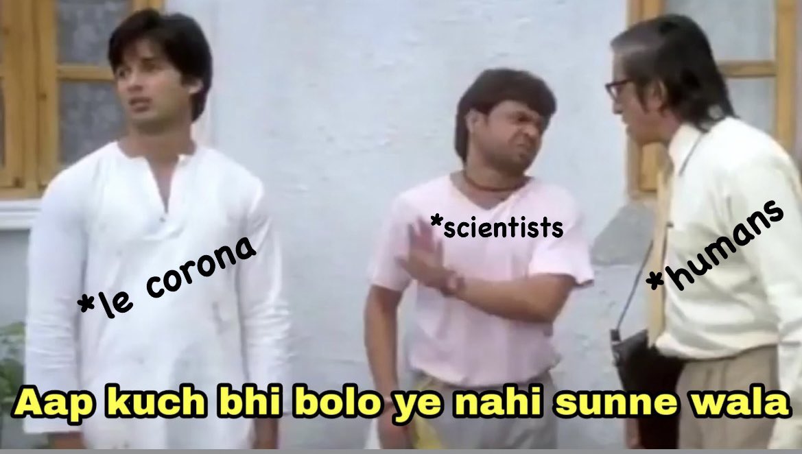 RJShivang's tweet photo. Scientists after discovering multiple covid variants be like >> https://t.co/kAIRLF1OD9