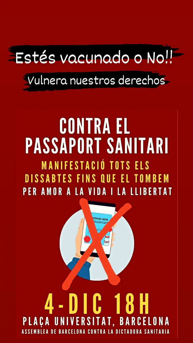 MamirRick's tweet photo. La que se va a armar este sábado en Barcelona para desmontar el circovid va a ser épica. https://t.co/5cS8QoVhaK