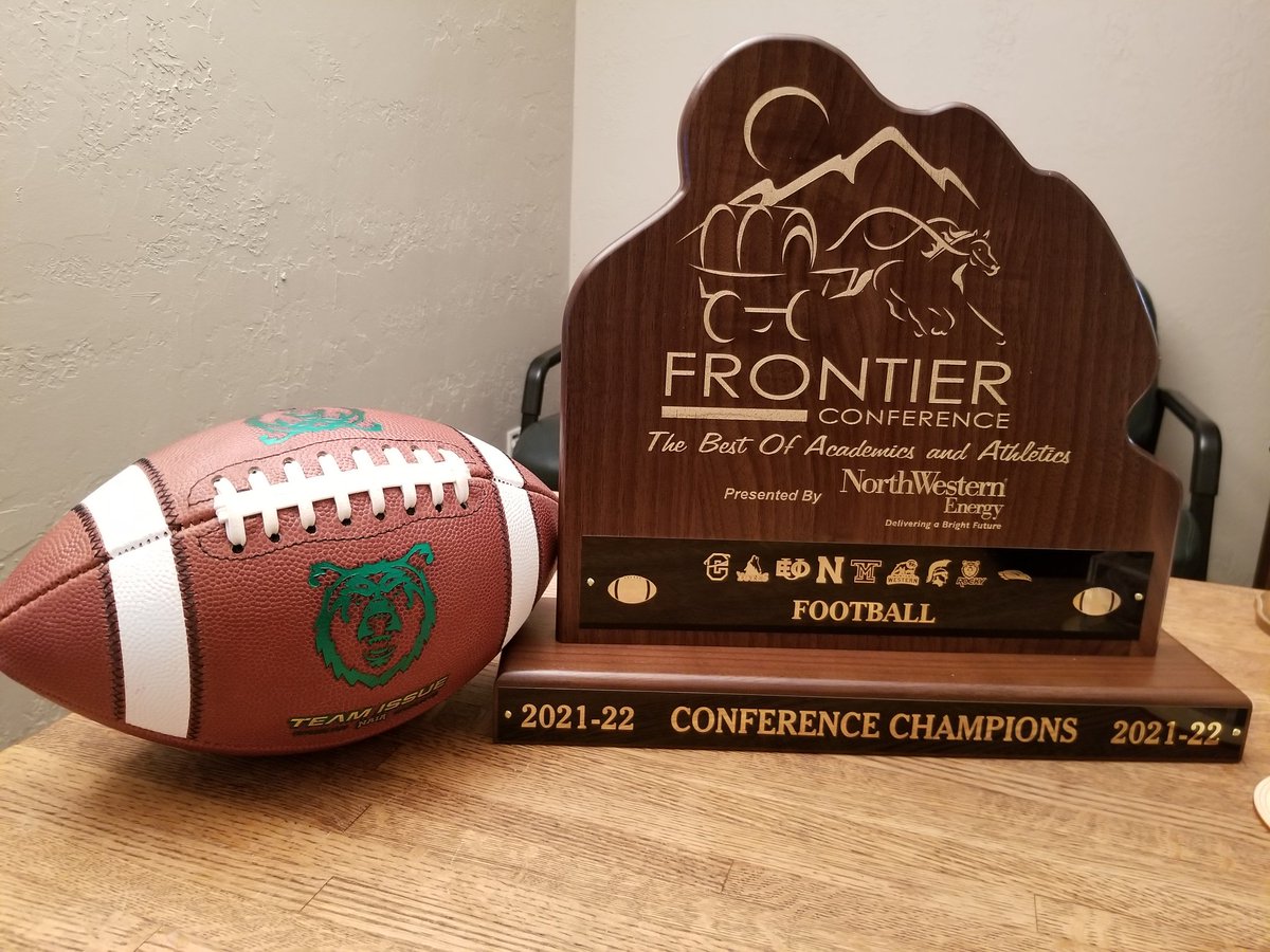 coachklemann's tweet photo. Some new hardware showed up at the office today! @Rocky_Football #GoBattlinBears https://t.co/TDsiF9Ht3N