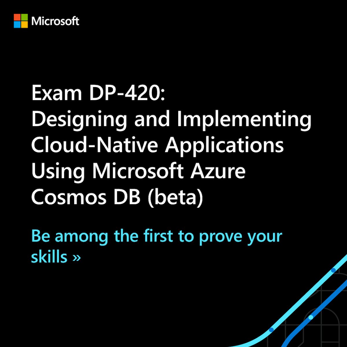 MicrosoftLearn's tweet photo. 📞 Calling all developers! 📞 The 🆕 Exam DP-420 (beta) is here.🤩
If you have experience designing and implementing cloud-native applications that store and manage data, this exam is for you!
Prove your skills as an @AzureCosmosDB developer: https://t.co/gVtP5vSv3n