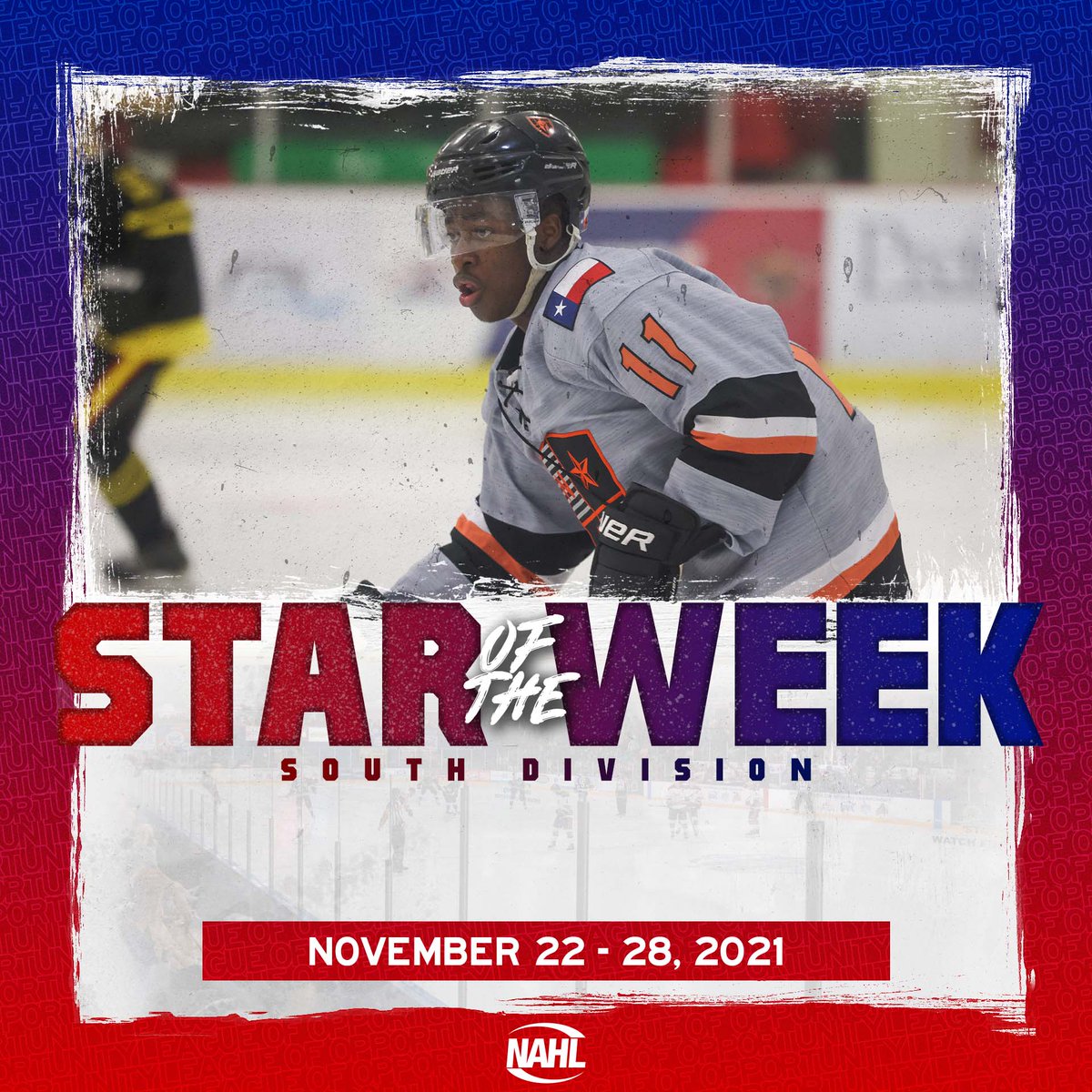 #NAHL <a href="/BauerHockey/">BAUER Hockey</a> South Division Star of the Week for November 22-28, 2021: William Lawson-Body, Forward, @WFWarriorsNAHL nahl.com/news/story.cfm…