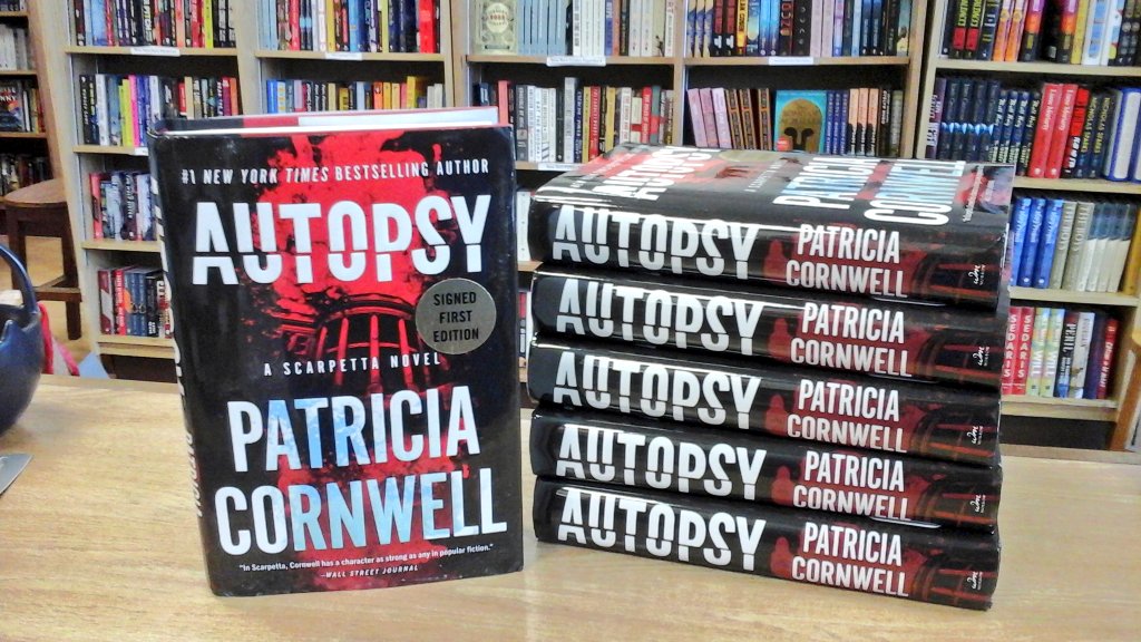 TallTalesATL's tweet photo. Hey look, #autographedcopies of the new #PatriciaCornwell mystery #Autopsy. Give us a call if you would like one, 404-636-2498. https://t.co/iPSkcIzCJa