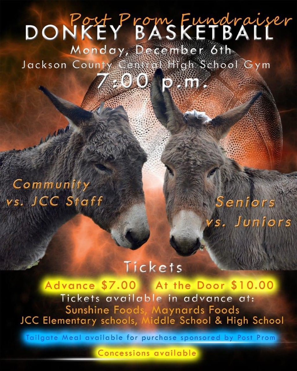 🏀Join us for dinner and some fun Monday, December 6th!  Proceeds go to JCC Post Prom!  Please share!