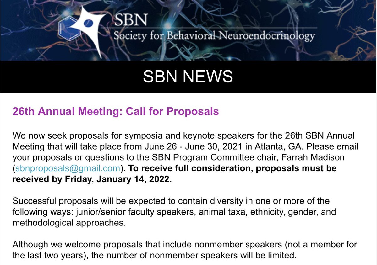 Anne Z. Murphy (@annezmurphy) on Twitter photo Join us in ATL this summer!!! Great meeting, great locale, what's not to like! Submit your proposals for symposia or keynote speakers today!! sbnproposals@gmail.com <a href="/SBNTweets/">SBN Tweets</a> @loewsatlanta
retweet and help spread the word. Join us in ATL this summer!!! Great meeting, great locale, what's not to like! Submit your proposals for symposia or keynote speakers today!! sbnproposals@gmail.com <a href="/SBNTweets/">SBN Tweets</a> @loewsatlanta
retweet and help spread the word.