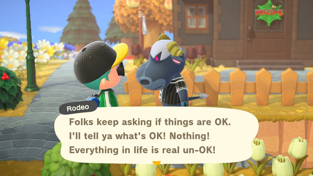 Drapervich's tweet photo. Poor Rodeo is having a breakdown. #AnimalCrossing #ACNH https://t.co/ARmcILTe7P