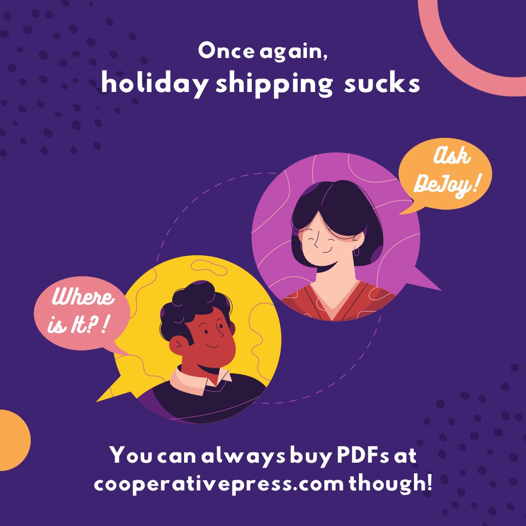 Shipping cutoffs mean less likelihood your holiday orders will arrive ASAP. That’s ok! When you order print books from CP you get the digital as an immediate download, too!