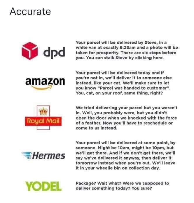 smeg5tar's tweet photo. 😂 so true ! #DPD #hermes #yodel https://t.co/eXSaR0Vo4B