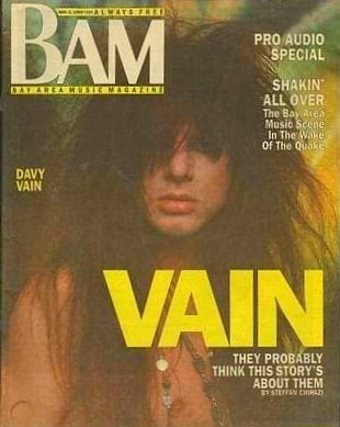 MKissfan's tweet photo. #Onthisdate November 29, 1989
BAM magazine had #DavyVain from #Vain on the cover. https://t.co/VW6HafWZsE