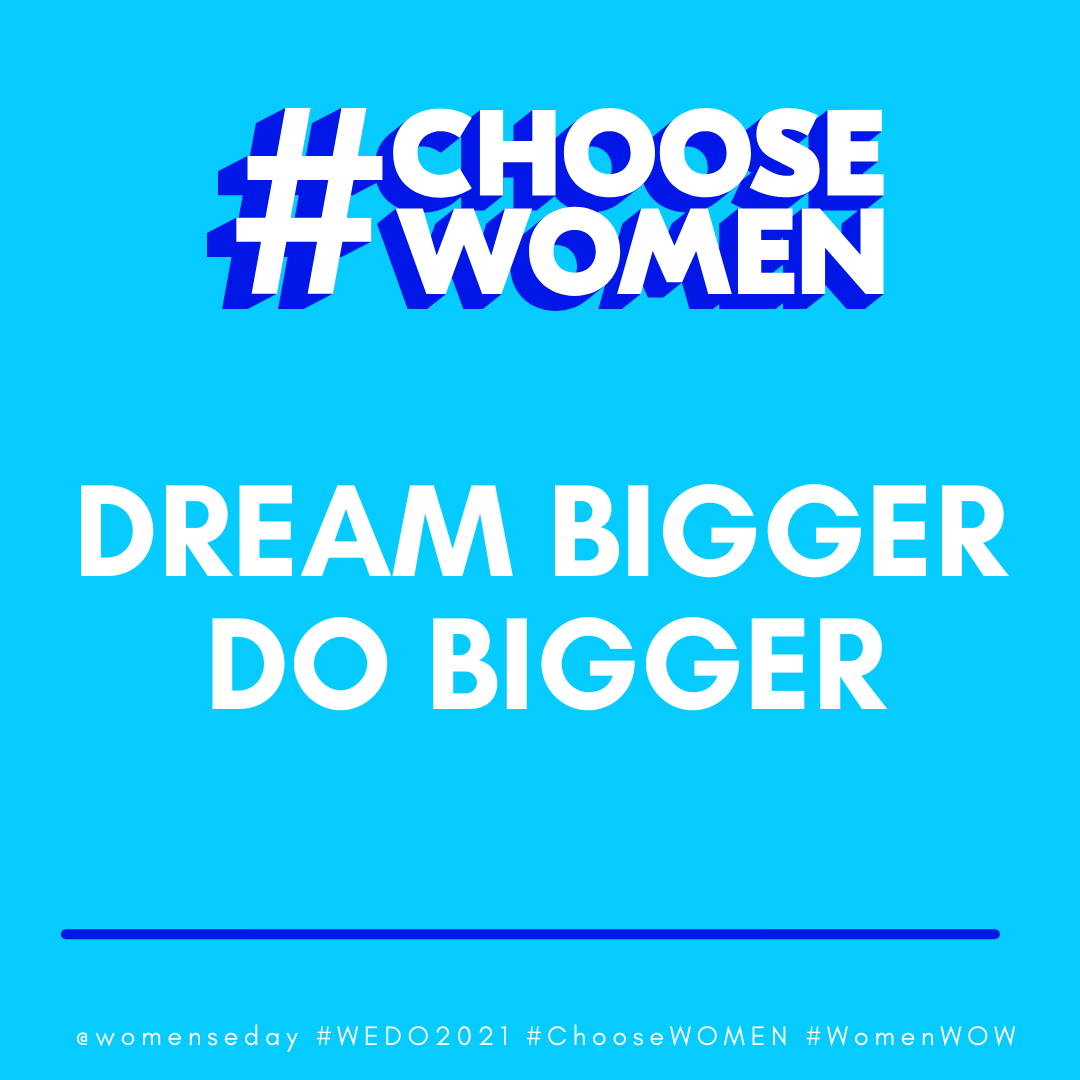 Don’t just dream, do! What can you accomplish when you put your mind to it? This Dec 1 on #ChooseWomen day, we are encouraging everyone to help women achieve their dreams. #CreateYourLife