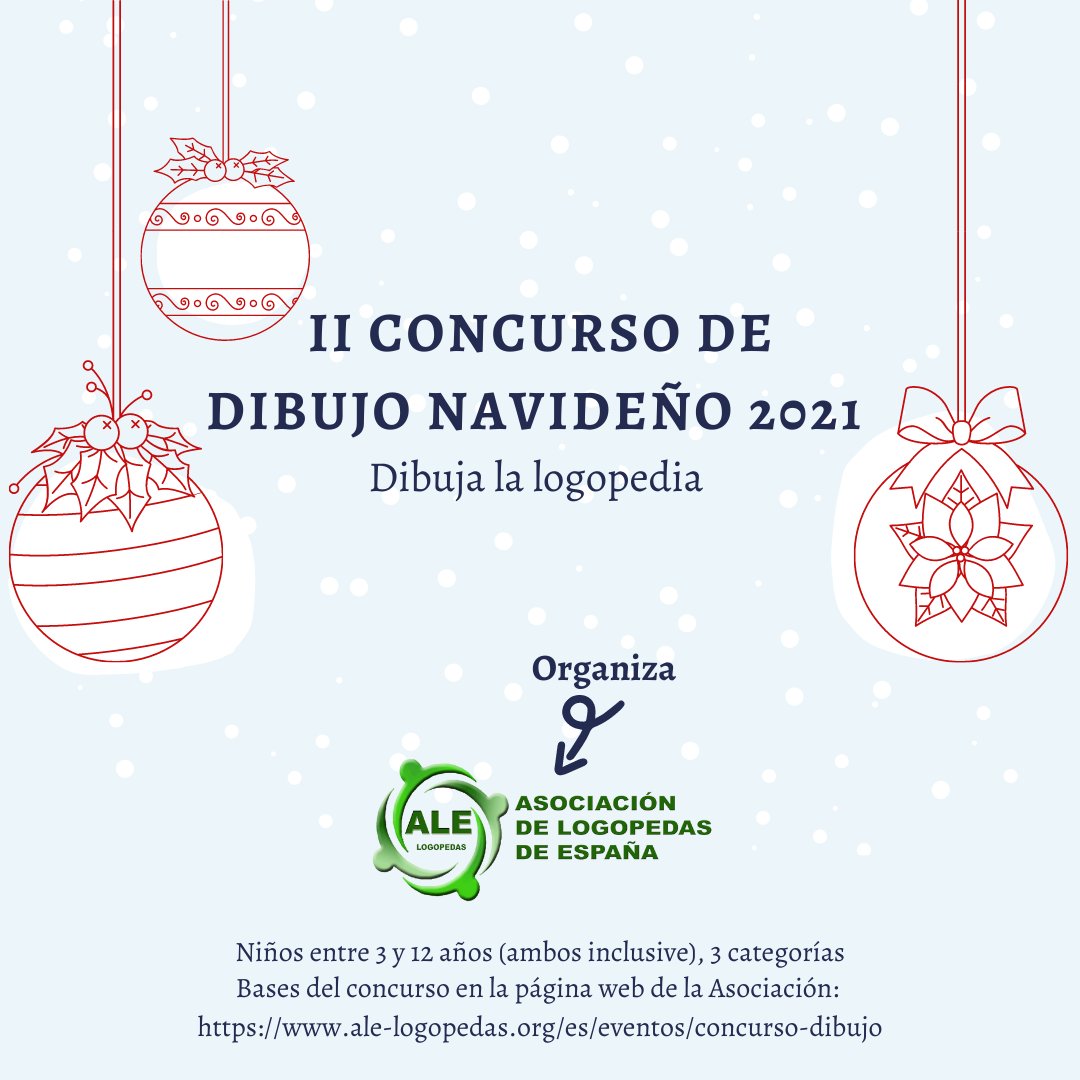 ALElogopedas's tweet photo. 🖼👩🏼‍🎨🧑🏼‍🎨II EDICIÓN CONCURSO DE DIBUJO DE LA ASOCIACIÓN DE LOGOPEDAS DE ESPAÑA 2️⃣0️⃣2️⃣1️⃣
🖋Todas las bases del concurso están indicadas en la página web de la Asociación: https://t.co/Hn688dVR6V
🗓📍Plazo y  lugar  de presentación de postales👉🏼 del 29 de noviembre al 22 de diciembre. https://t.co/lVowTc1XM4