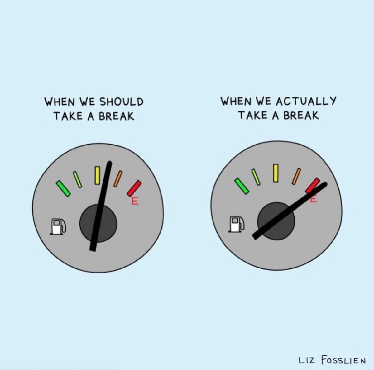 EducatorInspire's tweet photo. An important reminder for the weeks between Thanksgiving &amp; Winter breaks: Avoid the urge to sprint. Do not wait to rest again until you're running on fumes. Create space for routine breaks in order to keep from having a completely empty tank.

🎯 reminder by @fosslien ⬇️ https://t.co/K5AdbDaLzH