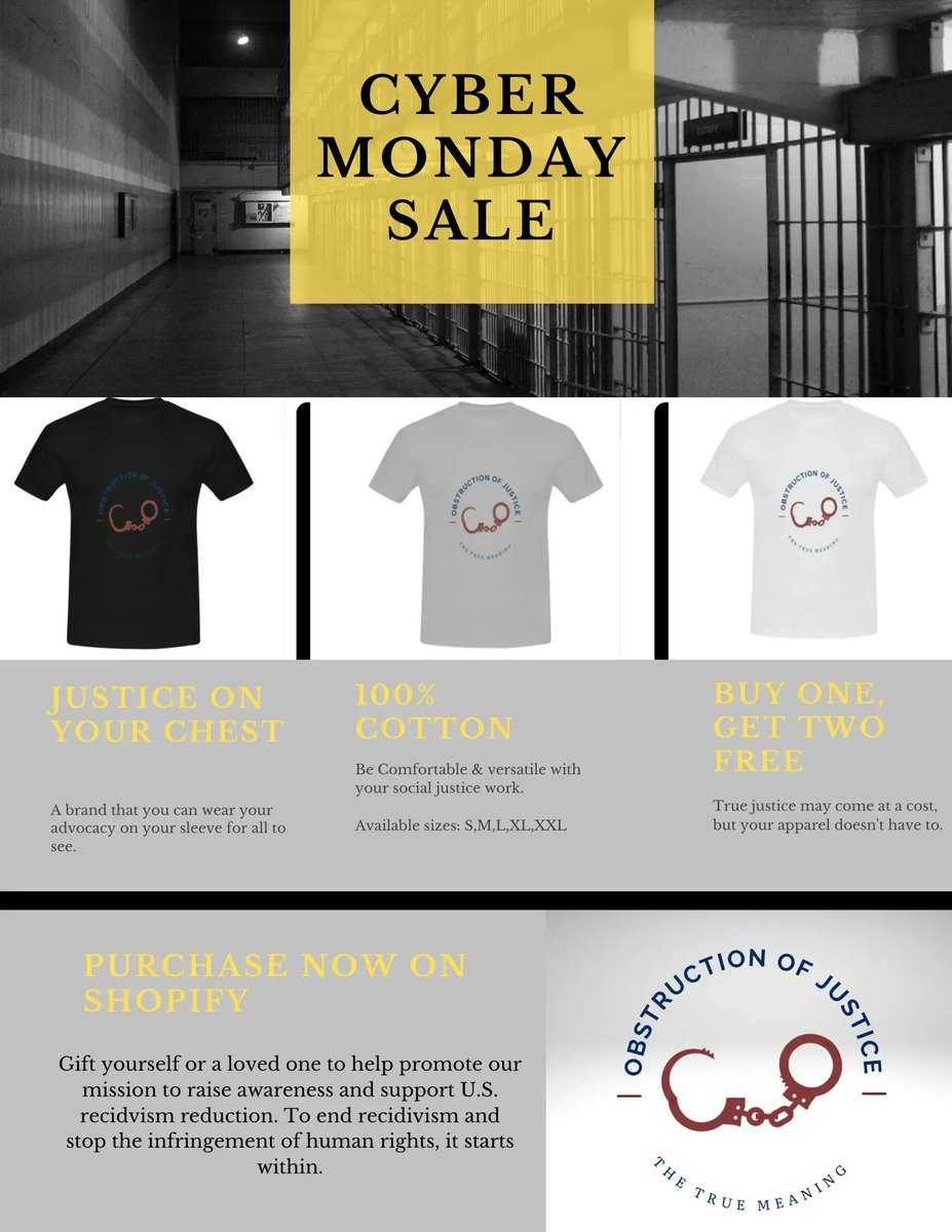 Are you a #socialjustice activist? Wear your activism on your back!

Here is our gift to you this holiday season.

Shop our Cyber Monday Sale here: …buff.ly/3lkj2l5…

#CyberMonday #indiefilm #justice #smallbusiness #advocate #advocacy #socialreform #artists #apparel