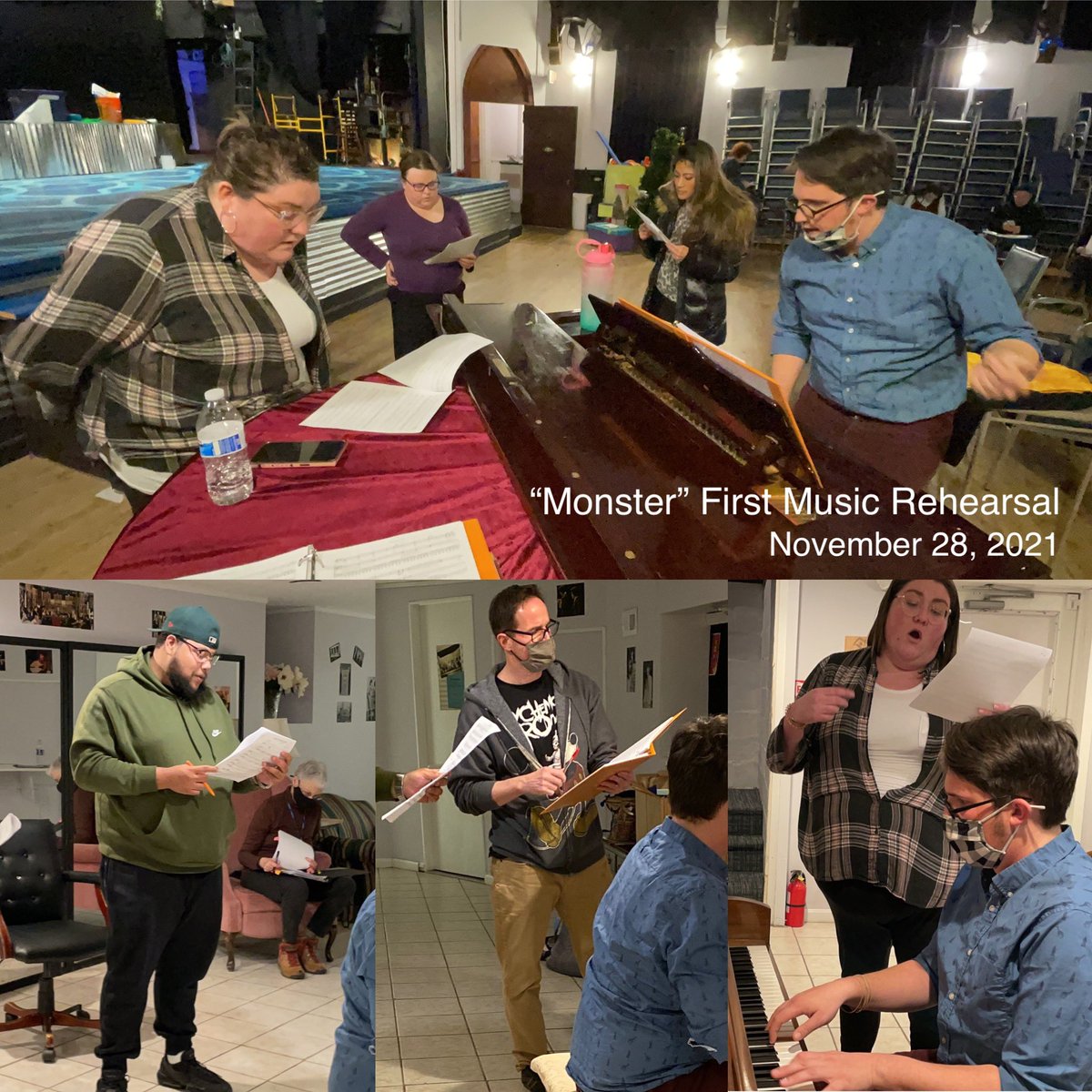 MonsterAMusical's tweet photo. Had the first ever music rehearsal for Monster last night. It was awesome!!! Can’t wait for everyone to hear it live! 💚💕 @footlighters @monsteramusical #musicaltheatre #theatre #monstermusical https://t.co/kcvHzttPH1
