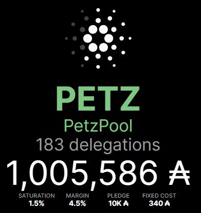 CryptoPetz_CNFT's tweet photo. PETZ Pool short term goal of 1M stake is broken!🥳

Now off to the medium term goal of 2.5M!🚀

Community members are excited about the Egg Shard payouts! Every Epoch claim your in-game currency💰

#ADA #Cardano #GameFi #NFTGame #NFTs #CNFT https://t.co/4itaWjzePI