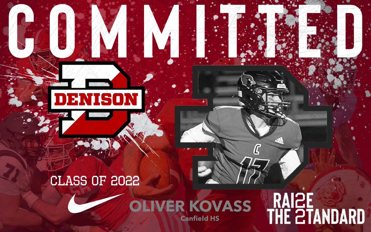 oliverkovass17's tweet photo. Extremely blessed to announce I am committed to Denison University. Huge thank you to @krucker95 @coachhatem @imaz77 and @DUFootball . Time to get to work ‼️ #RollDenny https://t.co/Z9XGPoirC9