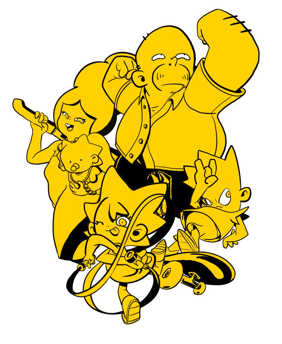 I don't think I shared these before. Was going to animate my own intro for the arcade game (+ alt costumes based on the other konami arcade games of that era)