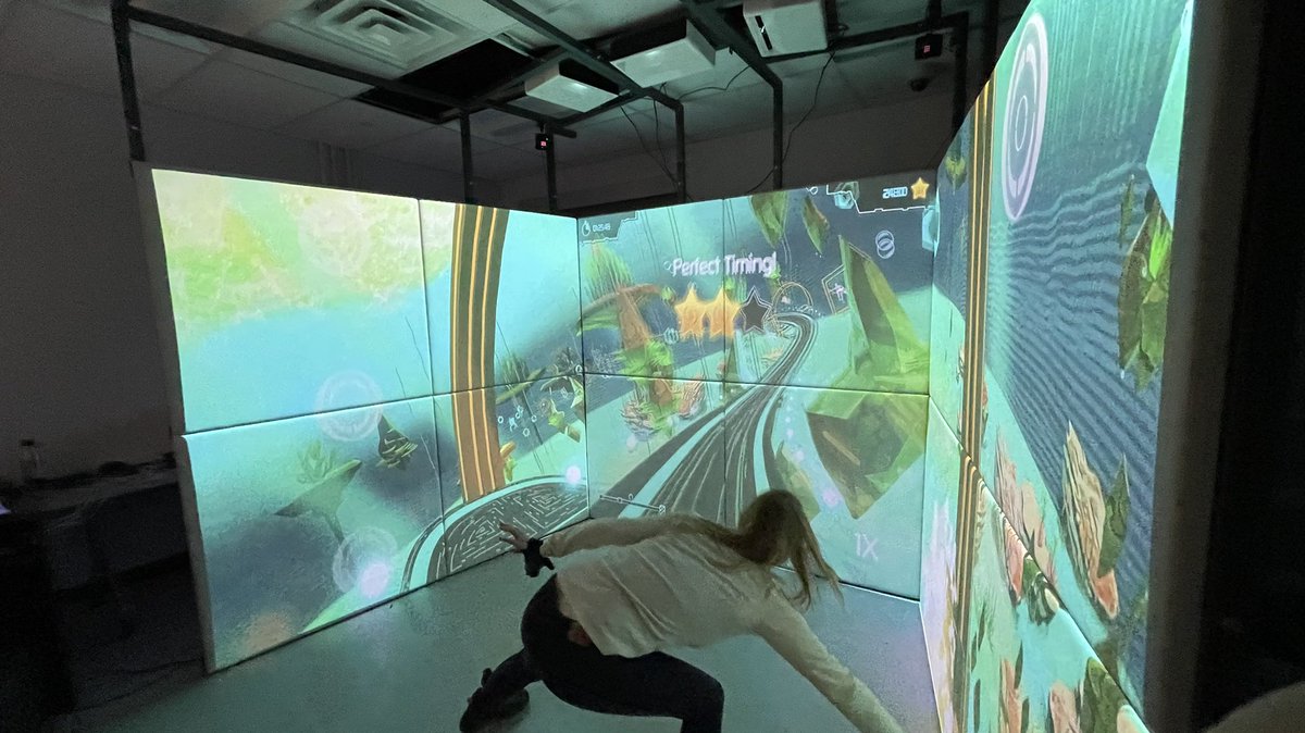 hcigamesgroup's tweet photo. Today, we’ve played our first round of #exercube @sphery_ch games. Excited for the #exergetic studies to start. #aal #exergames https://t.co/RHSMPVoD0b