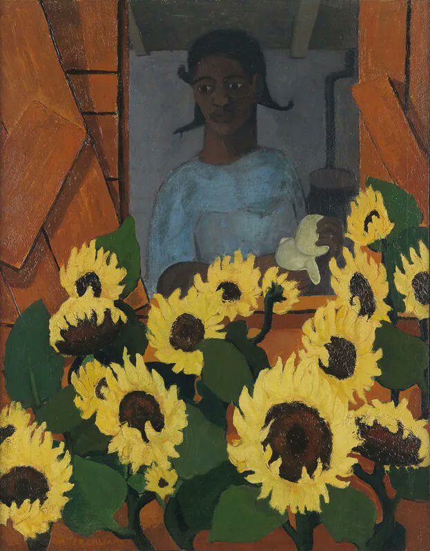 artistsofcolour's tweet photo. SUNFLOWER GIRL, Walter Henry Williams, circa 1951-1952 https://t.co/IDRY5wRXKc