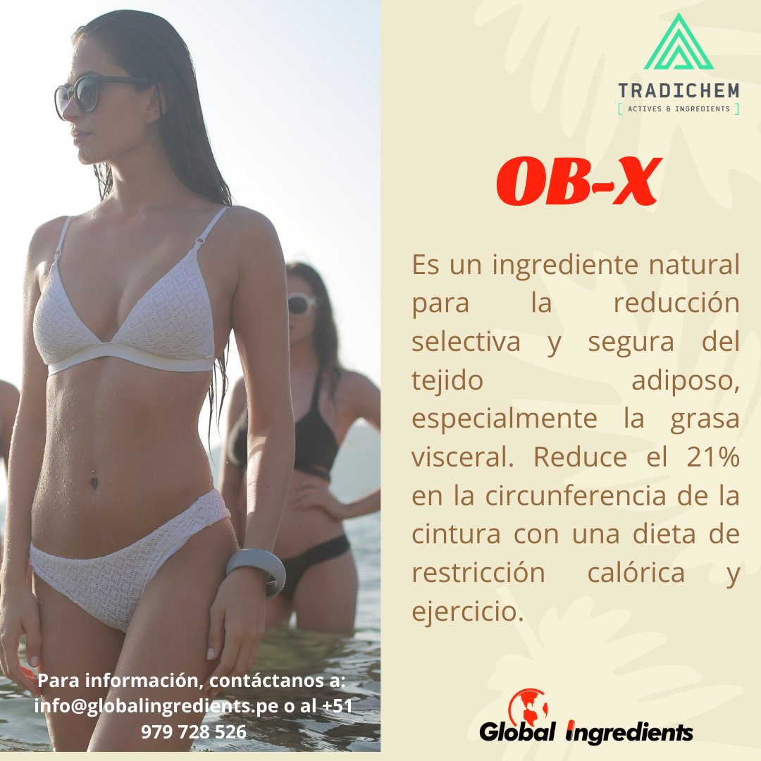 GlobalIngredien's tweet photo. Contáctanos a: info@globalingredients.pe o al +51 979 728 526 #OB-X #tradichem #globalingredientssac #globalingredients #grasaabdominal #grasaviceral #reducciondepeso #cinturaperfecta #bajardepeso https://t.co/AuoMBg2Xy5