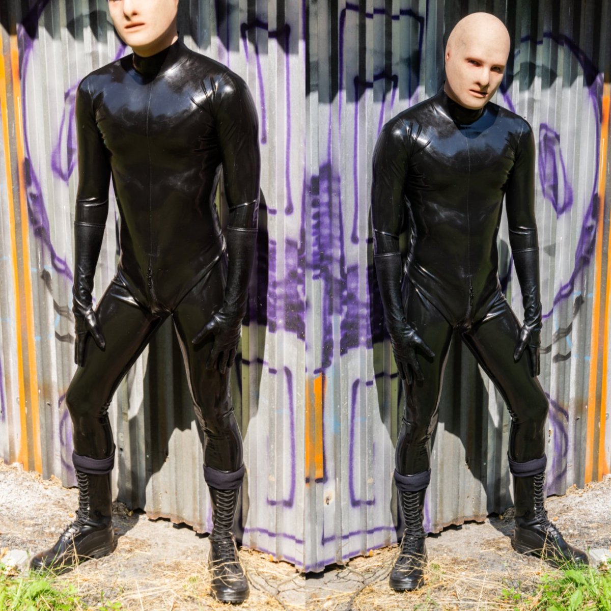 Maskerism's tweet photo. Even rubber aliens like to go out and enjoy some sunshine from time to time. 👽🔆

Courtesy of @llaatteexxx and @fetishak

#siliconemask #cfxmask #cfxsmooth #secondskin #transformation #rubber #latexsuit #catsuit #rubberface #rubberalien https://t.co/Om54Ba1HUu