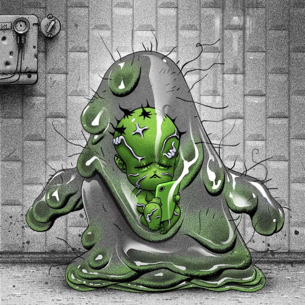 "Trapped and incubated, resting and waiting for its time to burst."

I just set the DegenBB free... watch your backs 👀

So proud to be the owner of this 1/1 piece by <a href="/SuperFrensClub/">SuperFrens</a> <a href="/LipComarella/">Lip Comarella✨</a>