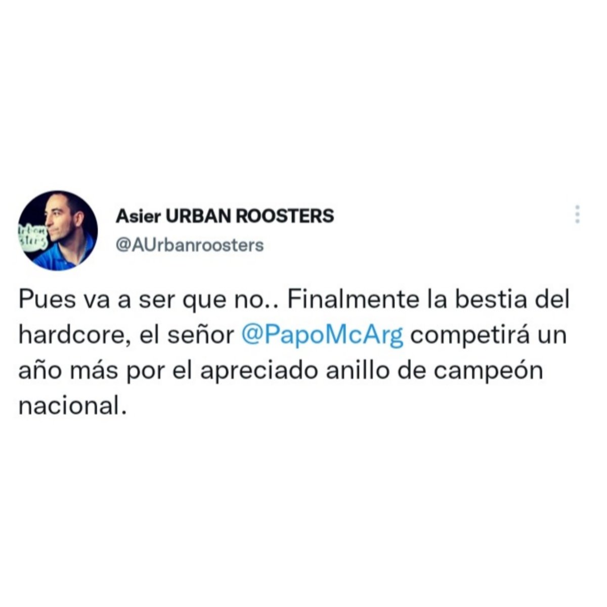 InfoFreestyle2's tweet photo. ¡PAPO compite en FMS Argentina 🇦🇷!

Los 12 participantes para FMS Argentina ya se habían confirmado pero Asier, Ceo de Urban Roosters confirmó que La Bestia del Hardcore estará una temporada más luchando el título.

#FMSArgentina 🇦🇷 https://t.co/h1FOU8FzGz