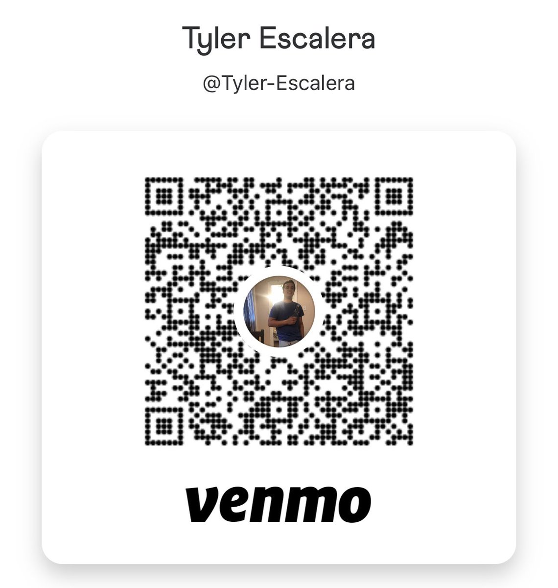 TylerEscalera's tweet photo. @Venmo #VenmoMe https://t.co/sF97a2L0Yg