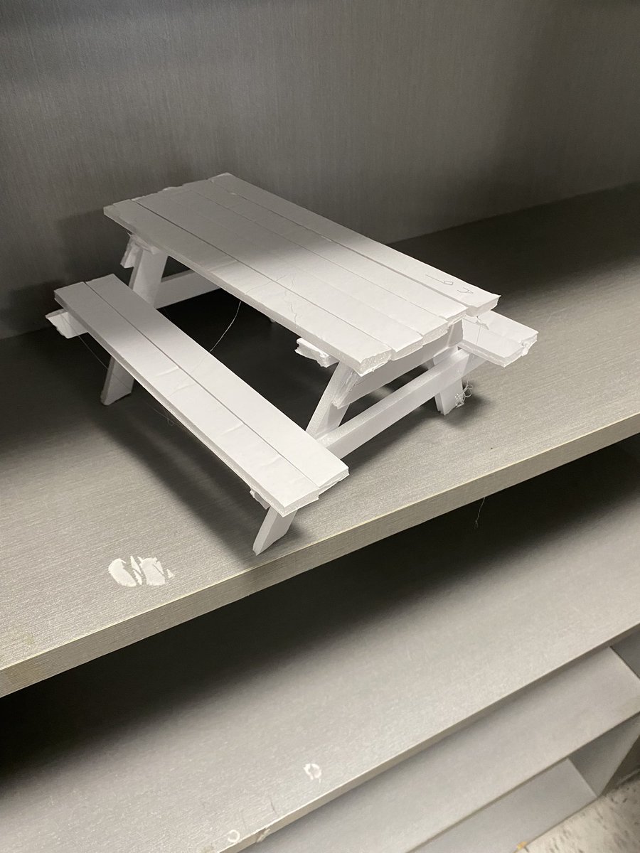 We learned so much today at the Virtual Experience the Trades Event. Students were so excited to bring home their model picnic tables! #experiencethetrades