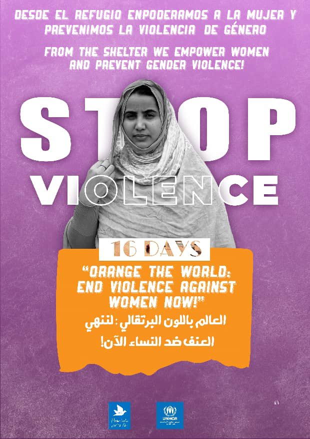 zeinabou_sidi's tweet photo. The Sahrawi refugee woman is no exception to other women in the world,Therefore we are required as human rights bodies,governments and civil society organizations to embody the slogan of the year in implementation: "Paint the world orange let's end violence against refugee women. https://t.co/0jlEI583FN