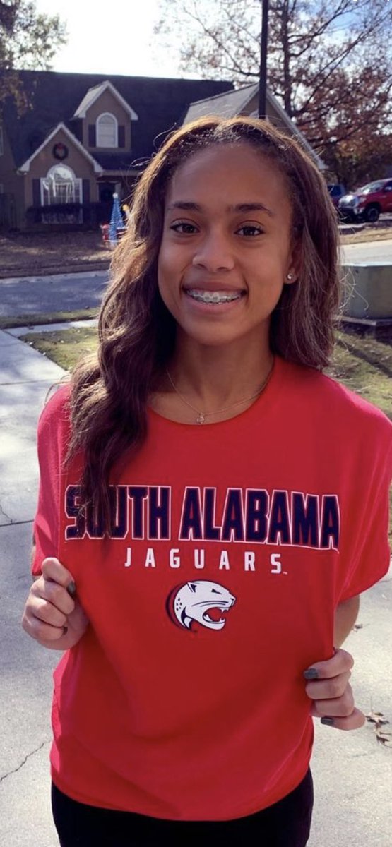 Commitment Alert!  Congrats to Sr. Outside Hitter Bri Wilson on her verbal commitment to play D1 Volleyball for the Univ. of South Alabama!  So very proud of Bri - heckuva ball player but an even better person! It's a GREAT day to be a Jaguar! @WeAreSouth_VB #dreamitachieveit